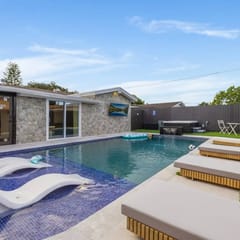 Pool + Hot Tub Oasis | 10 Min to Beach | Sleeps 10